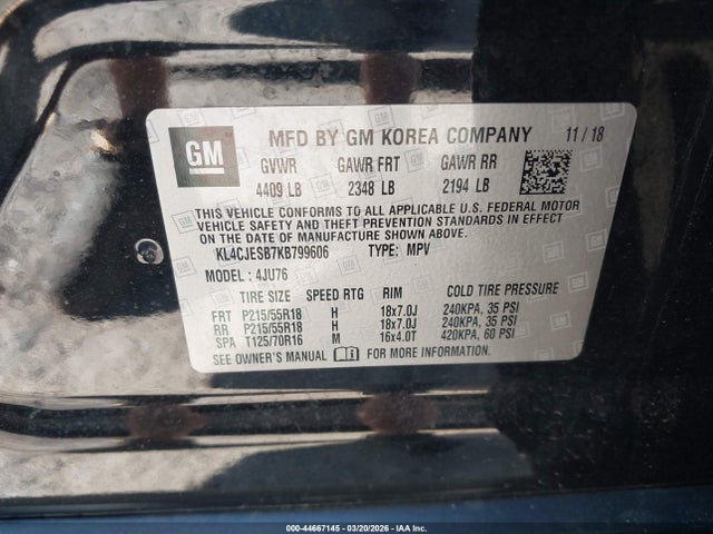 2019 BUICK ENCORE KL4CJESB7KB799606 Photo 8