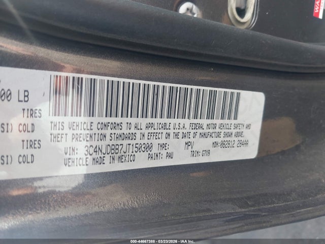 Продажа на аукционе авто 2018 Jeep Compass Latitude 4x4, vin: 3C4NJDBB7JT150300, номер лота: 44667388