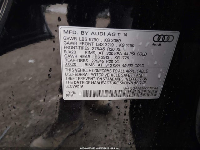 2015 AUDI Q7 WA1LGAFE5FD012044 Photo 8