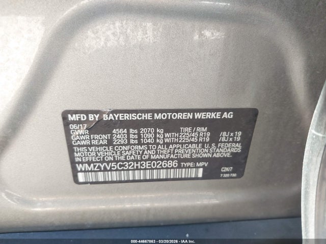 2017 MINI COUNTRYMAN WMZYV5C32H3E02686 Photo 8