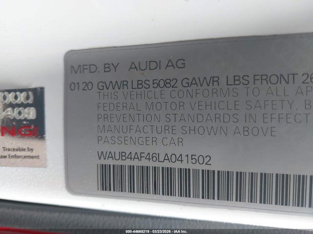2020 AUDI S4 WAUB4AF46LA041502 Photo 8
