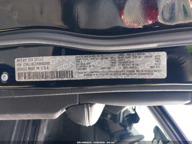 2024 Jeep Grand Cherokee L Limited 4x2 მანქანა იყიდება აუქციონზე, vin: 1C4RJJBG2R8940688, აუქციონის ნომერი: 44668232