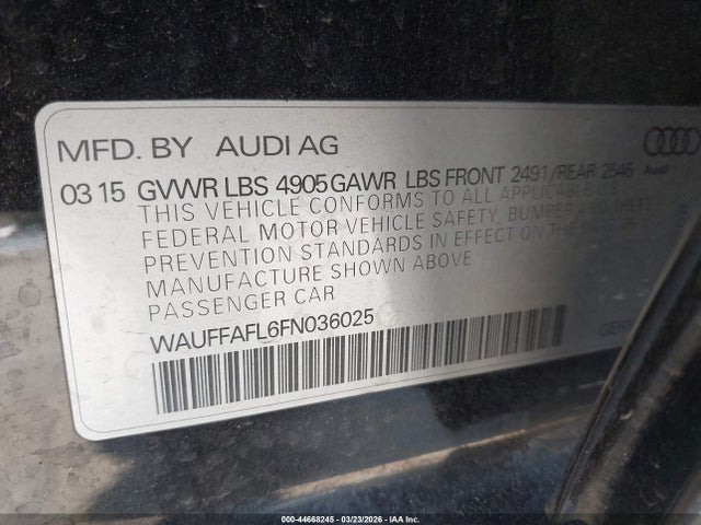 2015 AUDI A4 WAUFFAFL6FN036025 Photo 8