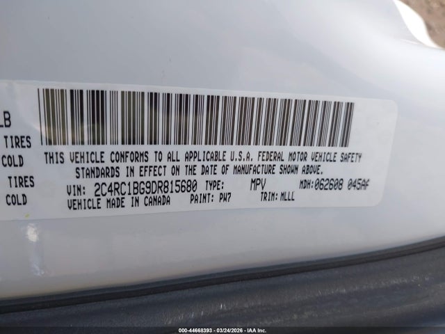 Aukcja sprzedaży 2013 Chrysler Town & Country Touring, vin: 2C4RC1BG9DR815680, numer aukcji: 44668393