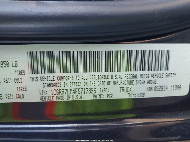 2015 RAM 1500 1C6RR7LM4FS717896 Photo 8