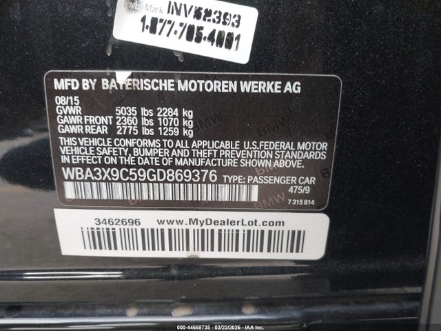 WBA3X9C59GD869376 BMW 335i Gran Turismo Xdrive