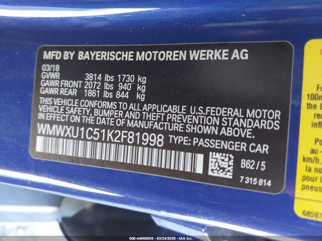 Mini Hardtop Cooper 2019 WMWXU1C51K2F81998 Image 9