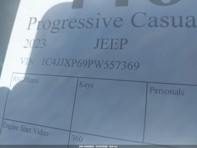 44668882 :رقم المزاد ، 1C4JJXP69PW557369 vin ، 2023 Jeep Wrangler 4xe Sahara 4x4 مزاد بيع