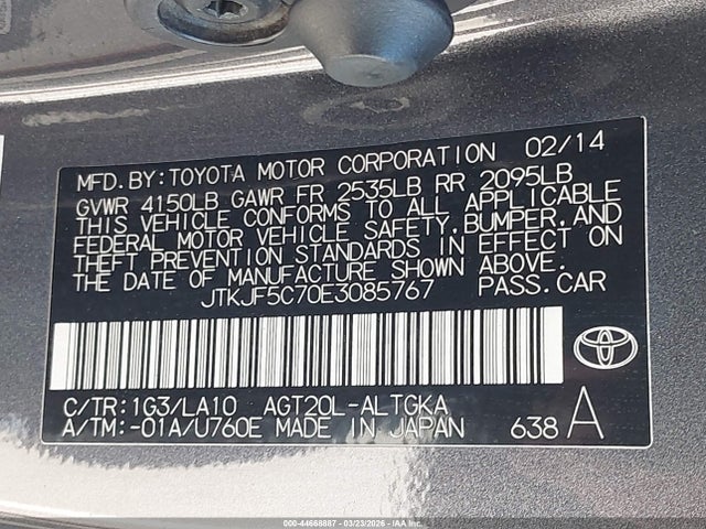 Scion Tc Monogram 2014 JTKJF5C70E3085767 Image 9