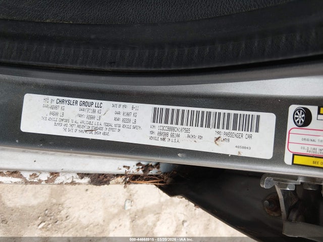 44668915 :رقم المزاد ، 1C3CCBBB8CN107565 vin ، 2012 Chrysler 200 Touring مزاد بيع