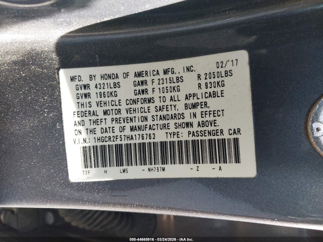1HGCR2F57HA176763 Honda Accord Sport