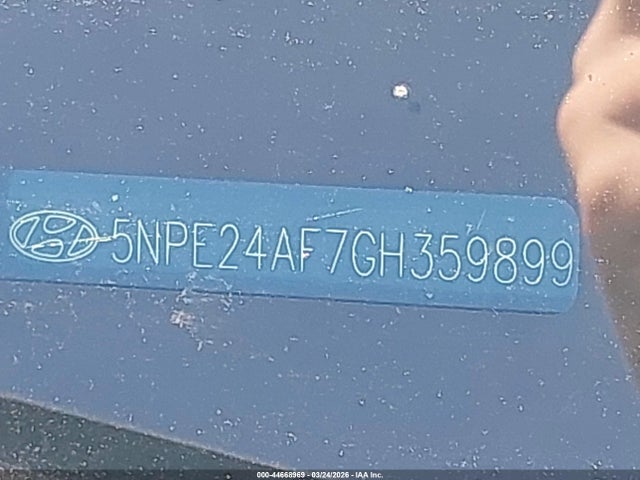 5NPE24AF7GH359899 Hyundai SONATA SE