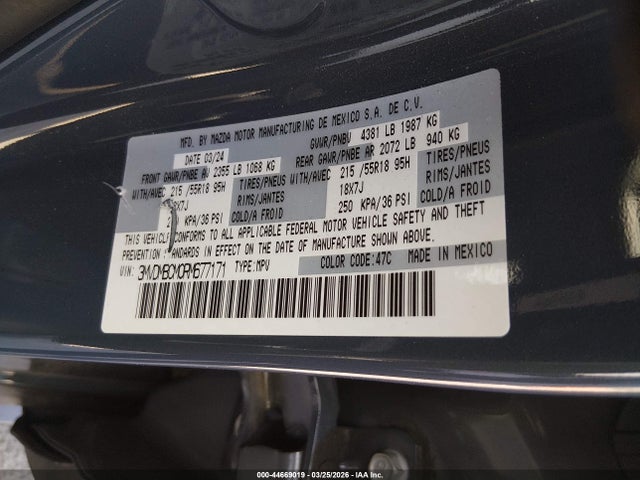 Продажа на аукционе авто 2024 Mazda Cx-30 2.5 S Carbon Edition, vin: 3MVDMBCM0RM677171, номер лота: 44669019
