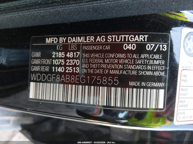 Продажа на аукционе авто 2014 Mercedes-benz C 300 Luxury 4matic, vin: WDDGF8AB8EG175855, номер лота: 44669057