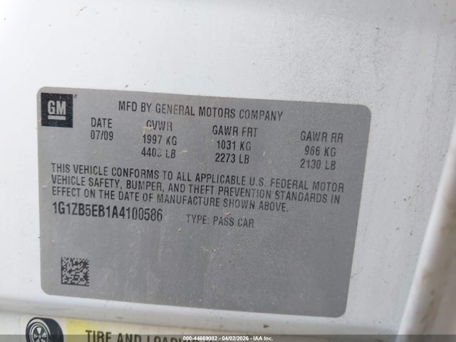 2010 CHEVROLET MALIBU 1G1ZB5EB1A4100586 Photo 8