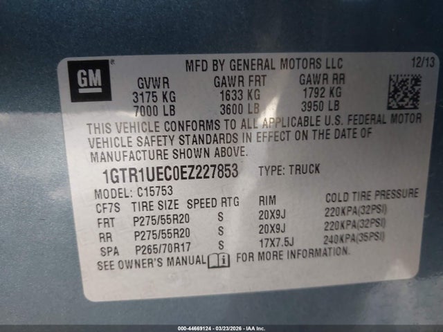 GMC Sierra 1500 Sle 2014 1GTR1UEC0EZ227853 Image 9