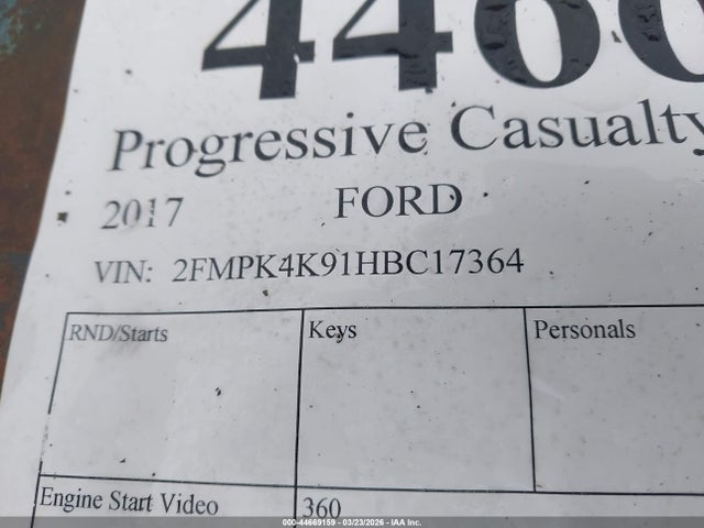 Aukcja sprzedaży 2017 Ford Edge Titanium, vin: 2FMPK4K91HBC17364, numer aukcji: 44669159