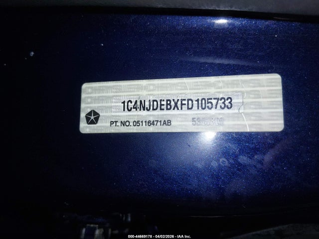 1C4NJDEBXFD105733 Jeep Compass High Altitude Edition
