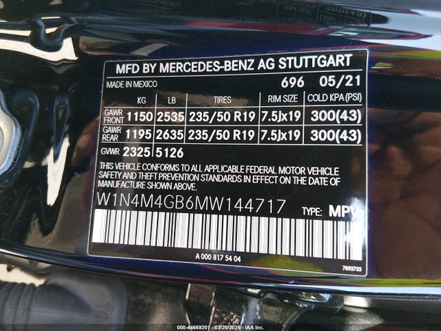 2021 MERCEDES-BENZ GLB 250 W1N4M4GB6MW144717 Photo 8