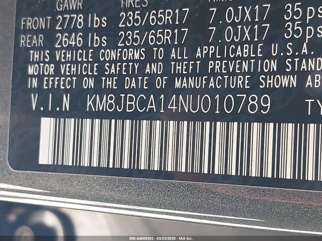 2022 HYUNDAI TUCSON HYBRID KM8JBCA14NU010789 Photo 8