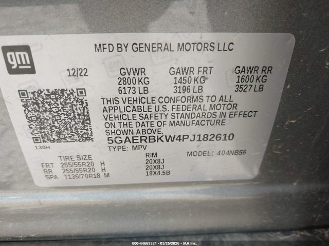 Продажа на аукционе авто 2023 Buick Enclave Essence Fwd, vin: 5GAERBKW4PJ182610, номер лота: 44669321