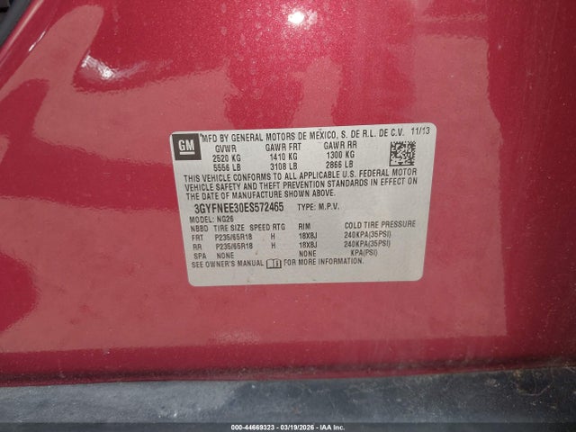 2014 CADILLAC SRX 3GYFNEE30ES572465 Photo 8