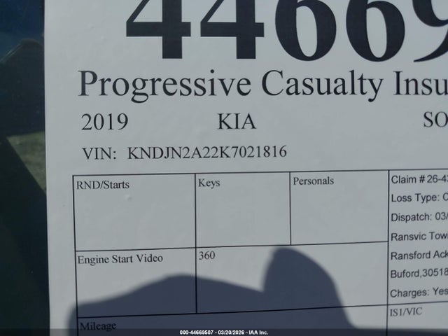 KIA Soul 2019 KNDJN2A22K7021816 Image 9