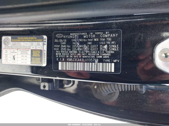 2020 HYUNDAI TUCSON KM8J3CA43LU105798 Photo 8