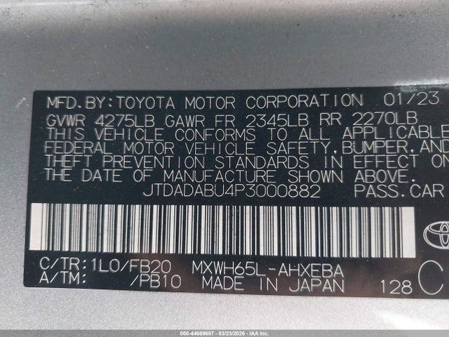 Toyota Prius Le Awd-e 2023 JTDADABU4P3000882 Image 9