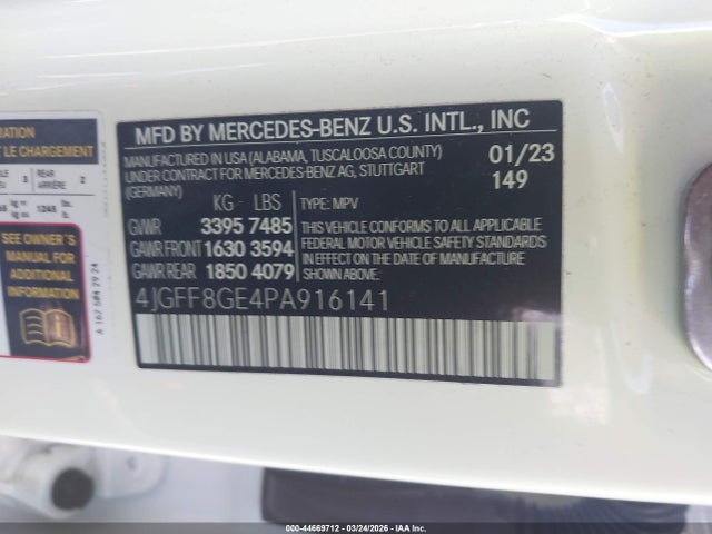 Продаж на аукціоні авто 2023 Mercedes-benz Gls 580 4matic, vin: 4JGFF8GE4PA916141, номер лоту: 44669712