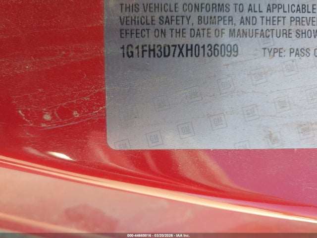 Продаж на аукціоні авто 2017 Chevrolet Camaro 2ss, vin: 1G1FH3D7XH0136099, номер лоту: 44669816