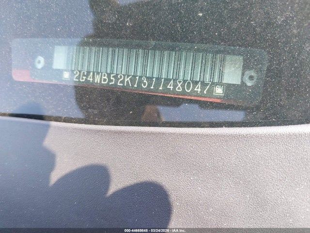 44669848 :رقم المزاد ، 2G4WB52K131148047 vin ، 2003 Buick Regal Ls مزاد بيع