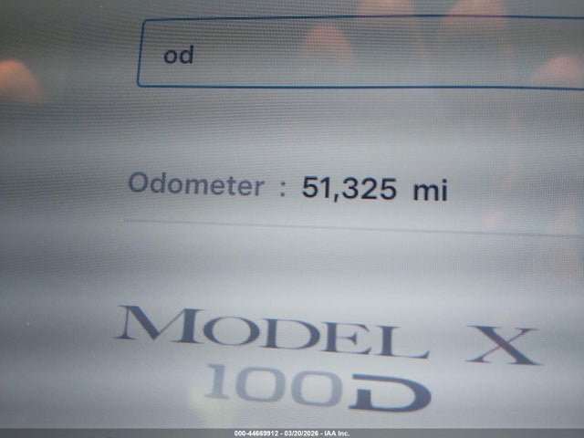 44669912 :رقم المزاد ، 5YJXCAE20HF075459 vin ، 2017 Tesla Model X 100d/75d/90d مزاد بيع