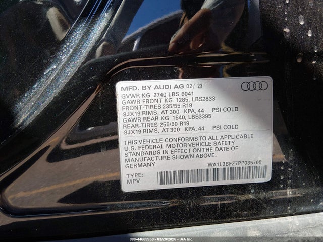Aukcja sprzedaży 2023 Audi Q4 E-tron Premium Plus 50 Quattro, vin: WA1L2BFZ7PP035705, numer aukcji: 44669950