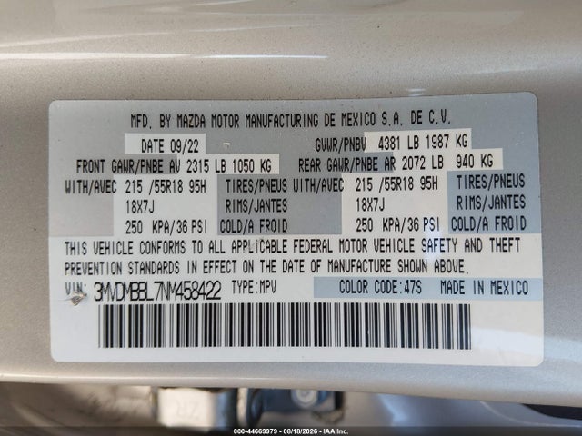 Mazda Cx-30 Select 2022 3MVDMBBL7NM458422 Image 9
