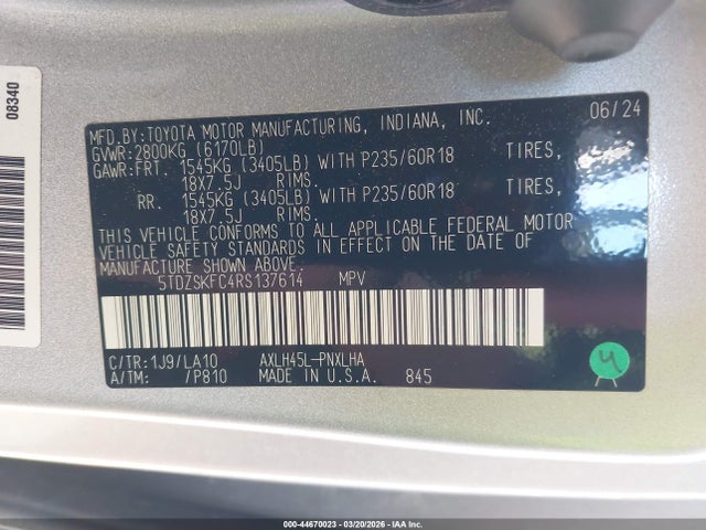 2024 TOYOTA SIENNA 5TDZSKFC4RS137614 Photo 8