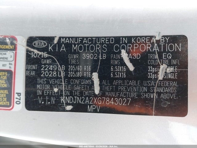 KNDJN2A2XG7843027 KIA Soul