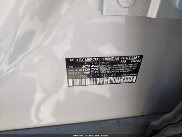 44670120 :رقم المزاد ، W1N4N4GB1PJ510744 vin ، 2023 Mercedes-benz Gla 250 مزاد بيع