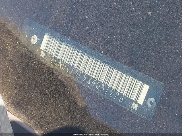2008 Chevrolet Equinox Ls მანქანა იყიდება აუქციონზე, vin: 2CNDL13F986031826, აუქციონის ნომერი: 44670366