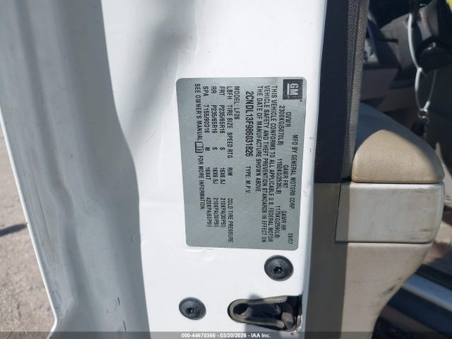 2008 Chevrolet Equinox Ls მანქანა იყიდება აუქციონზე, vin: 2CNDL13F986031826, აუქციონის ნომერი: 44670366