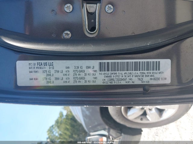 Продажа на аукционе авто 2016 Ram 1500 Lone Star, vin: 1C6RR6LT2GS394547, номер лота: 44670397