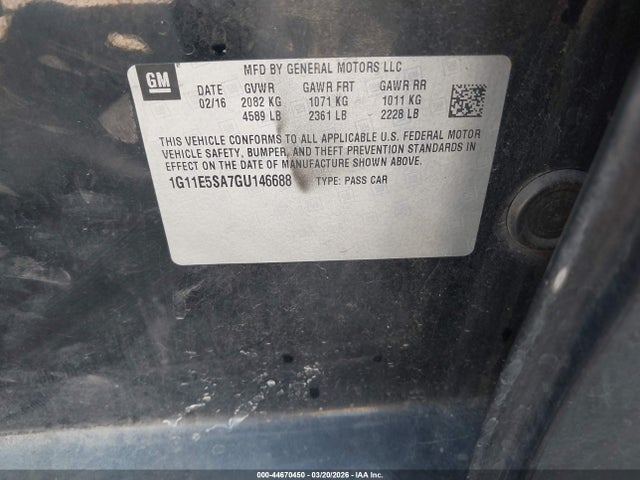1G11E5SA7GU146688 Chevrolet Malibu Limited Ltz