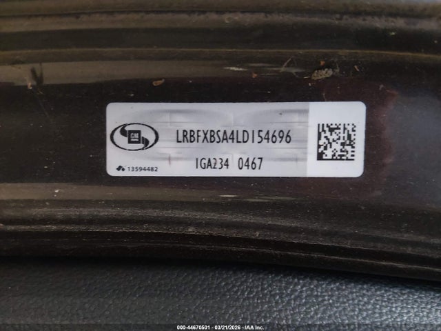 44670501 :رقم المزاد ، LRBFXBSA4LD154696 vin ، 2020 Buick Envision Fwd Preferred مزاد بيع