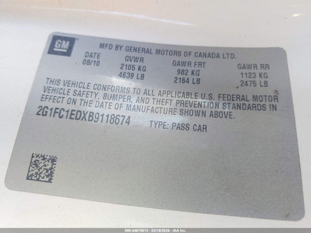 2011 CHEVROLET CAMARO 2G1FC1EDXB9118674 Photo 8