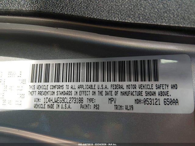 2012 JEEP WRANGLER UNLIMITED 1C4HJWEG9CL273188 Photo 8