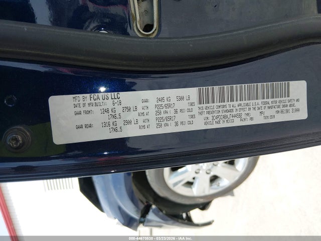 Продаж на аукціоні авто 2018 Dodge Journey Se, vin: 3C4PDCABXJT444592, номер лоту: 44670530