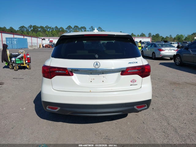 44670639 :رقم المزاد ، 5FRYD4H4XGB023625 vin ، 2016 Acura Mdx Technology   Acurawatch Plus Packages/technology Package مزاد بيع