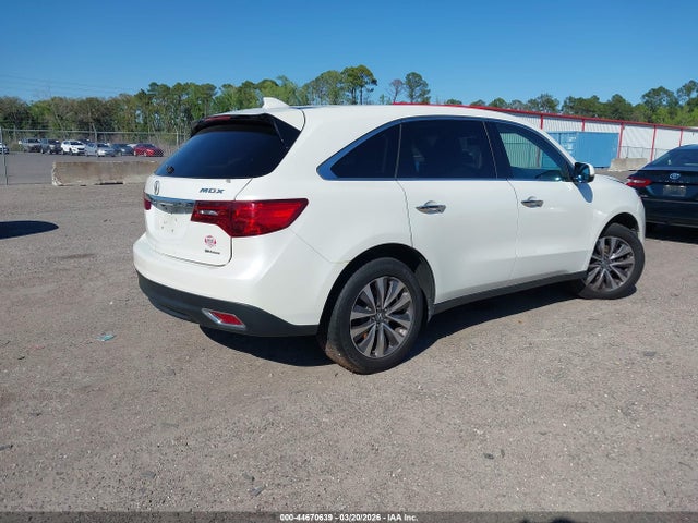 44670639 :رقم المزاد ، 5FRYD4H4XGB023625 vin ، 2016 Acura Mdx Technology   Acurawatch Plus Packages/technology Package مزاد بيع