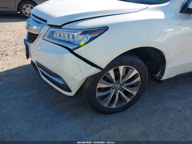 44670639 :رقم المزاد ، 5FRYD4H4XGB023625 vin ، 2016 Acura Mdx Technology   Acurawatch Plus Packages/technology Package مزاد بيع
