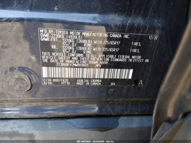 2021 TOYOTA RAV4 HYBRID 2T3R6RFV2MW009801 Photo 8